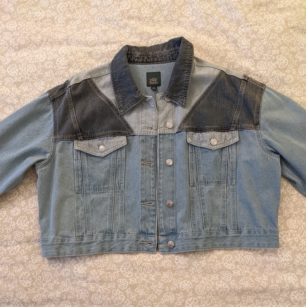 Wild Fable Cropped Jean Jacket XXL